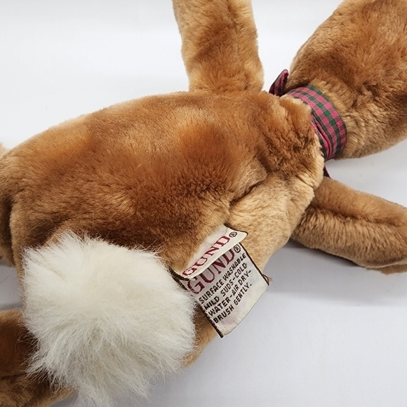 GUND Vintage Clover the Brown Bunny rabbit long snoopy face plush stuffed animal - Picture 13 of 14